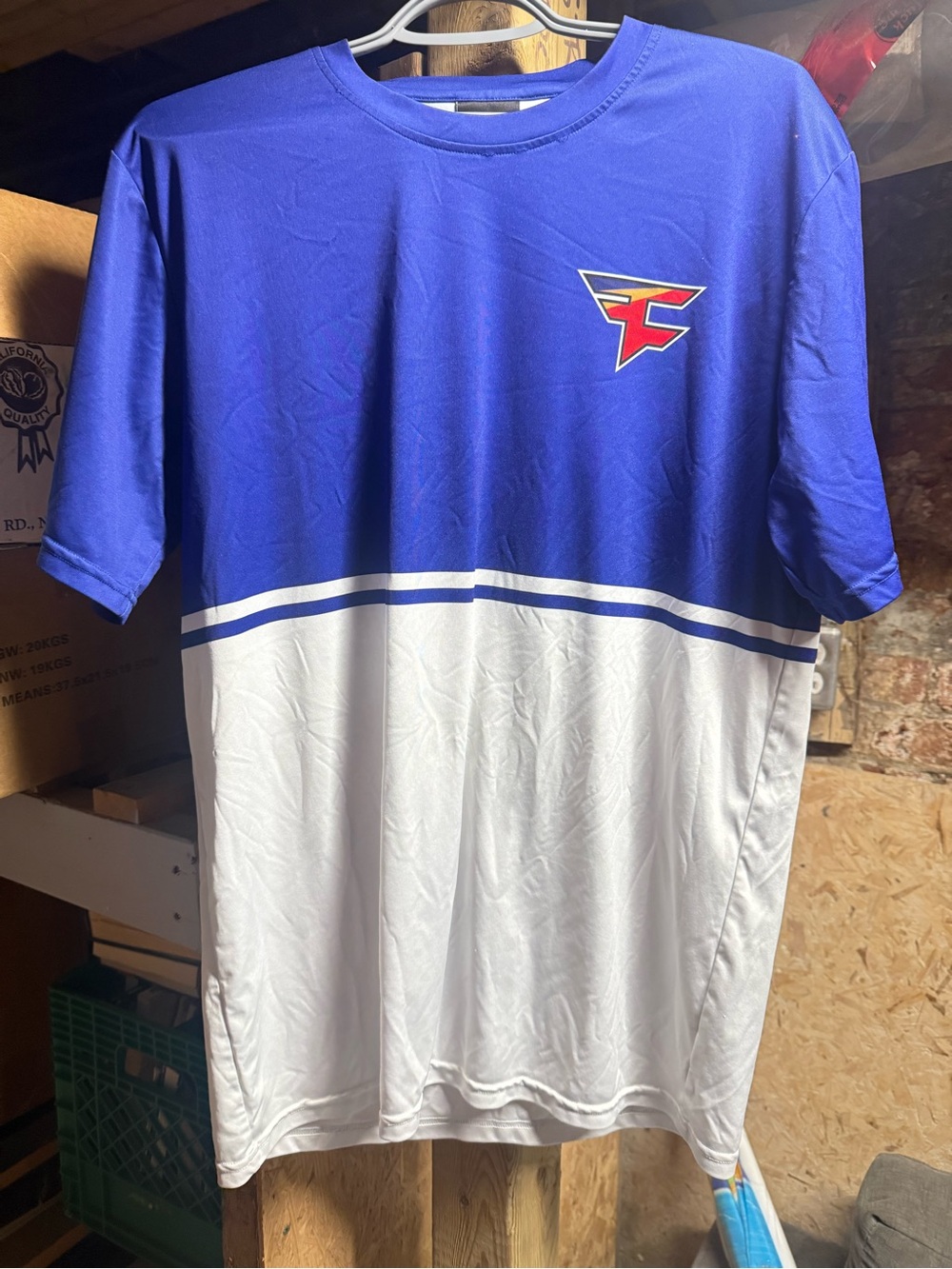 Blue White FaZe Clan esports jersey Size Large